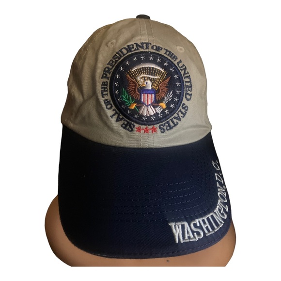 Presidential Seal Hat Washington DC Hat Baseball Cap (Tan) - Picture 1 of 9